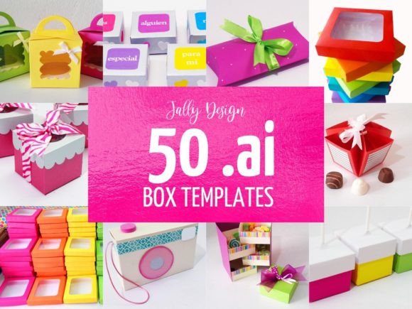 Adobe Illustrator Box Templates Vol.1: 50 Vector Designs