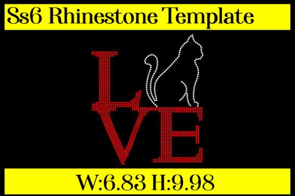 Adorable and Sparkly: Love Cat Rhinestone Templates for Crafters