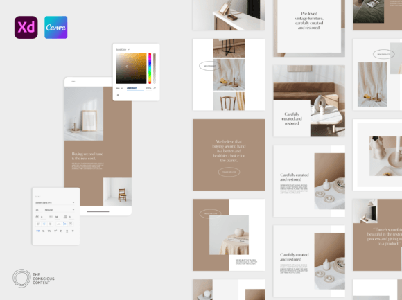 April Social Pack: 170 Canva & XD Templates