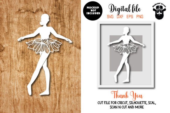 Ballerina SVG Papercut Templates: Elegant Design Files