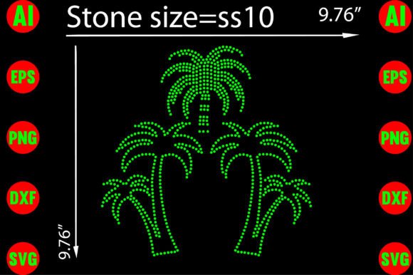 Bring a Tropical Vibe to Your Projects with Palm Tree Rhinestone Templates