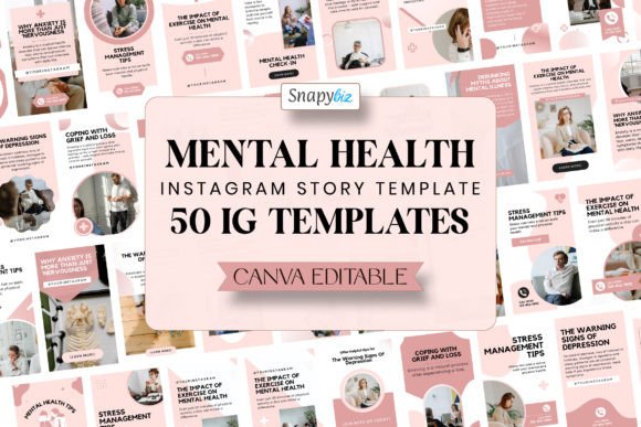 Deepen Connections with Mental Health IG Canva Story Templates
