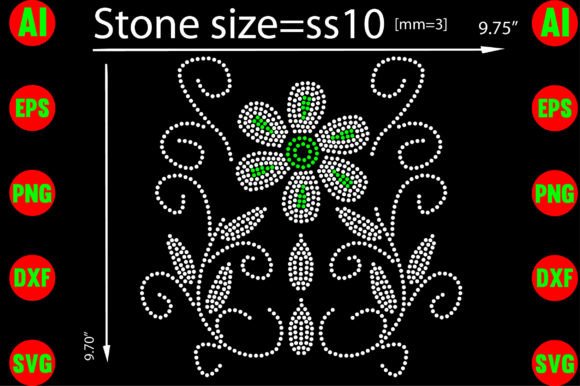 Flower Rhinestone Templates: A Sparkling Design Asset