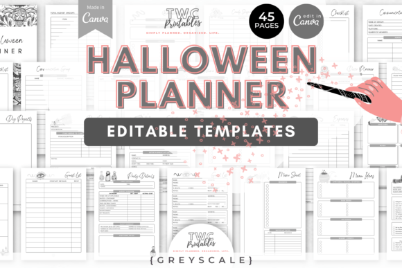 Halloween Planner Canva Templates GREYSC: Your Spooky Command Center