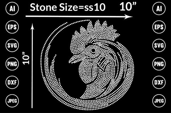 Hen Rhinestone Templates: Crafting with Sparkle and Precision