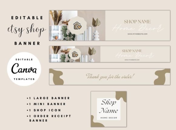 Home Decor Etsy Shop Banner Templates: Your Visual Blueprint