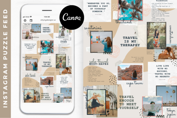 Master Your Instagram Aesthetic with Canva Puzzle Feed Templates