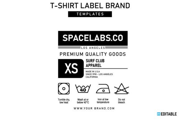 Professional T-Shirt Label Tag Templates for Modern Brands