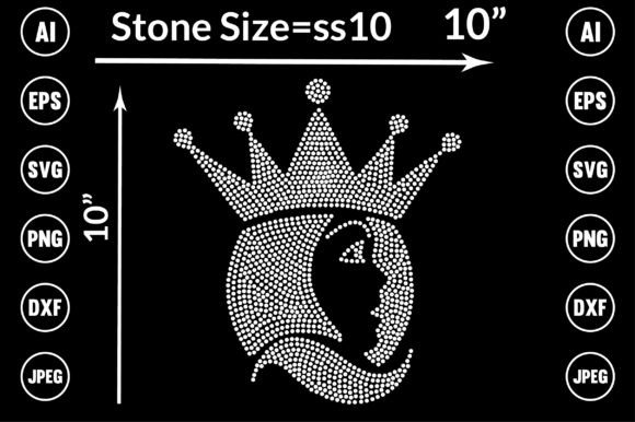 Queen Rhinestone Templates: A Bold Design Asset for Crafters