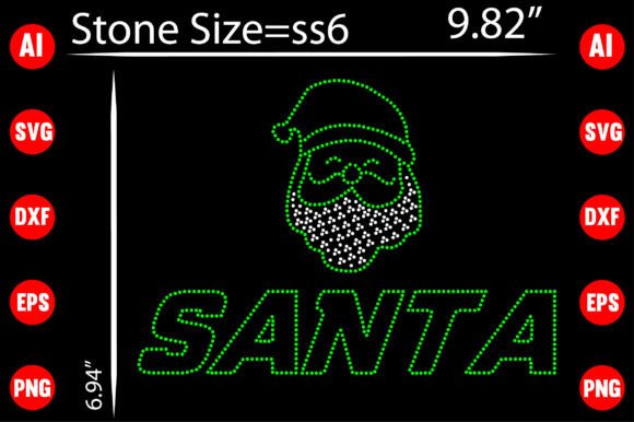 Santa Rhinestone Templates: Festive Design for Every Project