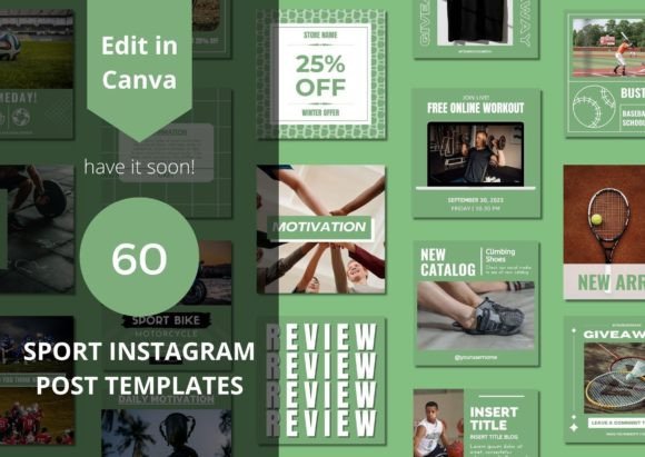 Score Big with 60 Sports Social Media Canva Templates