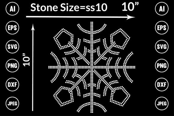 Snowflakes Rhinestone Templates: A Versatile Design Asset