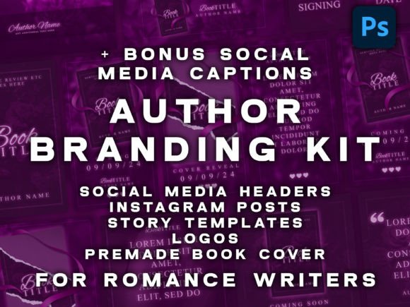 Streamline Your Book Marketing with the Romance Book Social Media Templates Kit