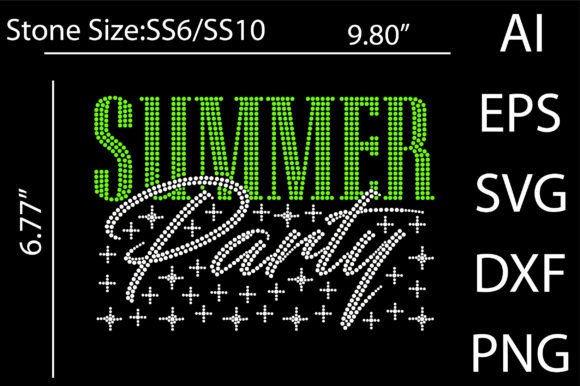Summer Party Rhinestone Templates: Your Instant Design Asset