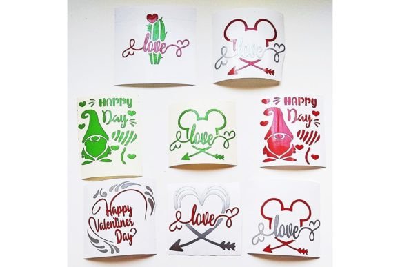 SVG Templates. VALENTINE'S DAY. Stickers: Instant Download Designs