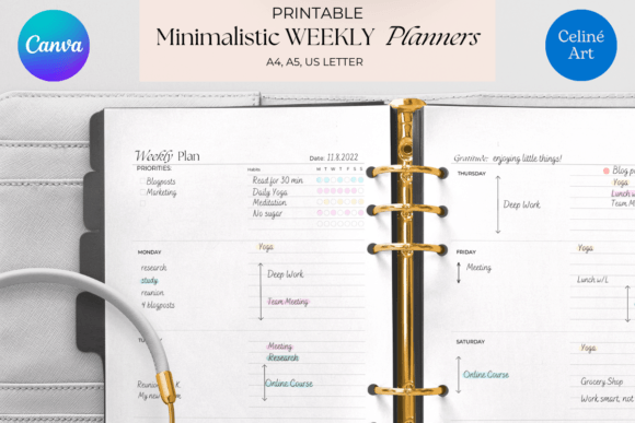 Transform Your Week: Editable Canva Weekly Planner Templates